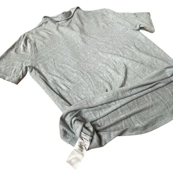 Men's VINCE Gray Blue Linen Polo Shirt size Small - Picture 3 of 10